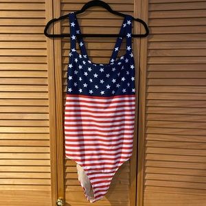 American Flag One Piece Swim suit